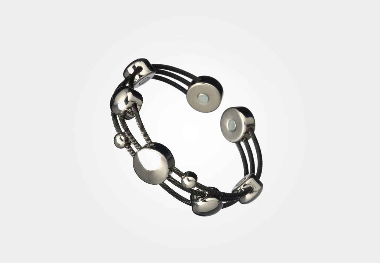 Elementum Magnetic Jewelry Chord Black Stainless Steel